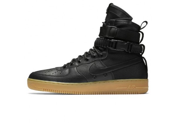 Зимние кроссовки Nike SF AF1 Special Field Air Force 1 Light Brown черные