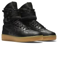 Зимние кроссовки Nike SF AF1 Special Field Air Force 1 Light Brown черные