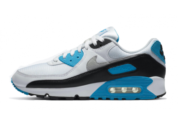 Кроссовки Nike Air Max 90 Ltr Gs белые с синим