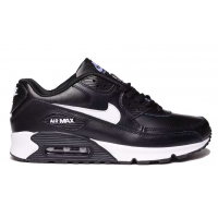 Кроссовки Nike Air Max 90 кожаные черные с белым