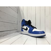 Кроссовки Nike Air Jordan бело-синие с черным