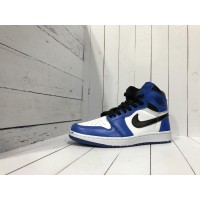 Кроссовки Nike Air Jordan бело-синие с черным