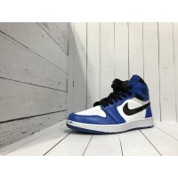 Кроссовки Nike Air Jordan бело-синие с черным