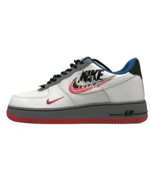 Мужские кроссовки Nike Air Force бело-сине-красные