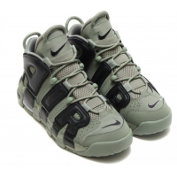 Кроссовки Nike Air More Uptempo 96 хаки с черным