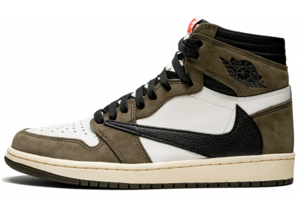 Кроссовки Nike x Travis Scott Air Jordan 1 High Brown зимние