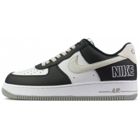 Кроссовки Nike Air Force 1 Low Black Grey Logo