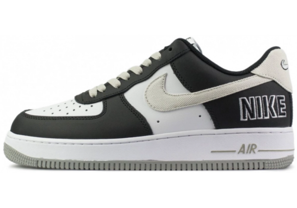 Кроссовки Nike Air Force 1 Low Black Grey Logo