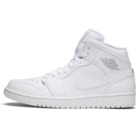 Кроссовки Nike Air Jordan 1 Retro Mid Pure Platinum White