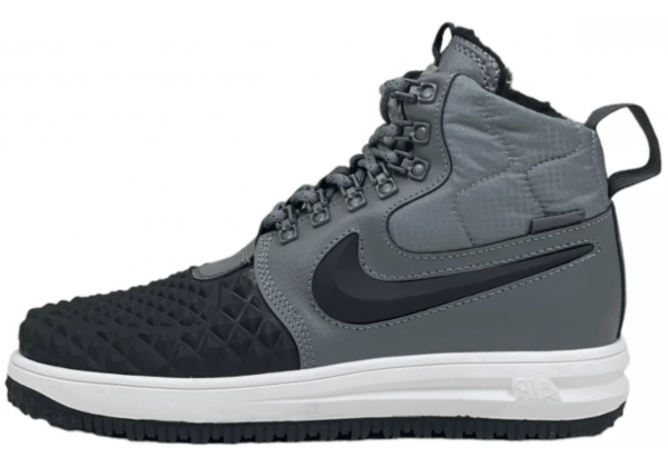 Nike Lunar Force 1 Duckboot WaterShield Black Grey зимние