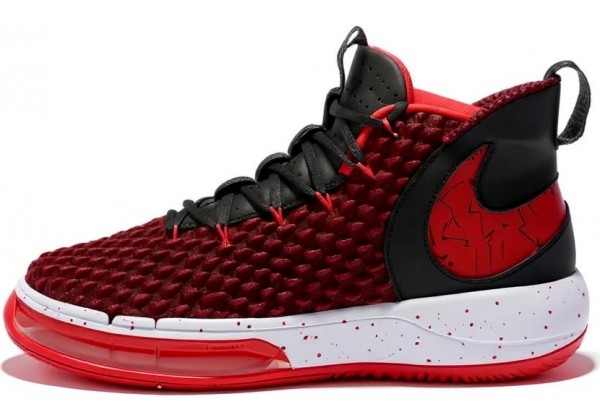 Кроссовки Nike Alphadunk красные с черным