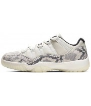 Jordan кроссовки 11 Retro Low LE Snakeskin Light Bone бежевые