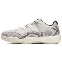 Jordan кроссовки 11 Retro Low LE Snakeskin Light Bone бежевые