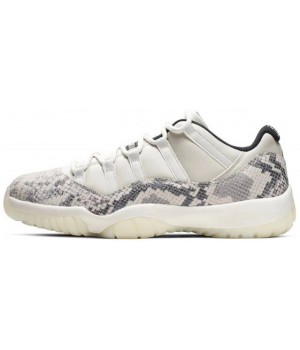 Jordan кроссовки 11 Retro Low LE Snakeskin Light Bone бежевые