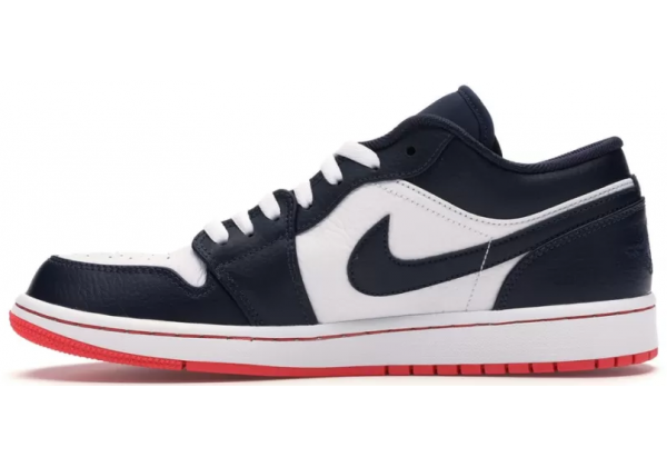 Nike Air Jordan 1 Low черно-белые с красным