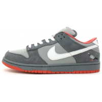 Кроссовки Nike Air Force серые с оранжевым