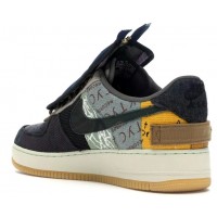 Кроссовки Nike Air Force черно-желтые