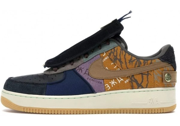 Кроссовки Nike Air Force черно-желтые