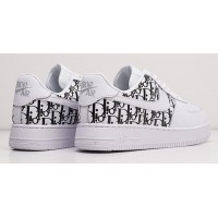 Кроссовки Nike Dior Air Jordan белые низкие