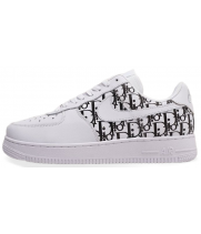 Кроссовки Nike Dior Air Jordan белые низкие