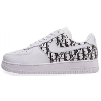 Кроссовки Nike Dior Air Jordan белые низкие