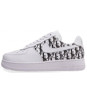 Кроссовки Nike Dior Air Jordan белые низкие