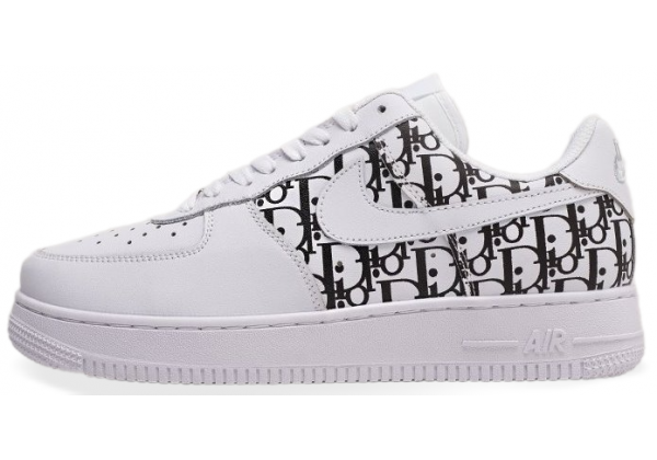 Кроссовки Nike Dior Air Jordan белые низкие