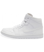 Кроссовки Nike Air Jordan 1 зимние моно белые