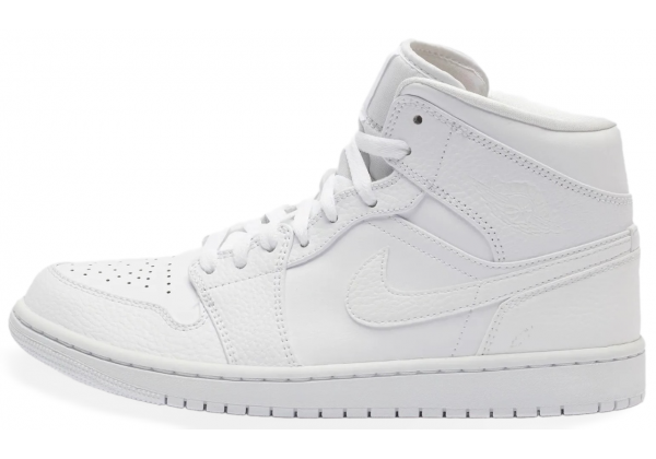 Кроссовки Nike Air Jordan 1 зимние моно белые