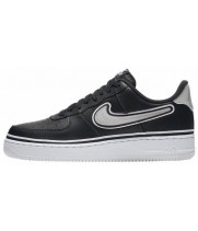 Nike Air Force 1 '07 Black White с мехом