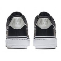 Nike Air Force 1 '07 Black White с мехом