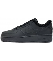 Зимние Nike Air Force 1 Low моно черные
