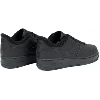 Зимние Nike Air Force 1 Low моно черные