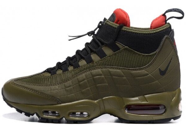 Зимние кроссовки Nike Air Max 95 SneakerBoot Olive зеленые