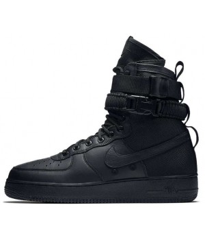 Кроссовки Nike Air Force 1 SF Mid Triple Black черные
