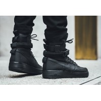 Кроссовки Nike Air Force 1 SF Mid Triple Black черные