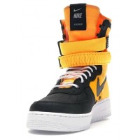 Зимние кроссовки Nike Air Force 1 SF AF1 High черные с оранжевым
