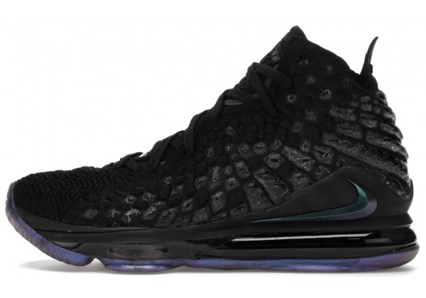 Кроссовки Nike Lebron черные с зеленым