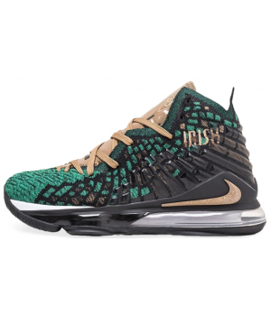 Кроссовки Nike Lebron зеленые с желтым