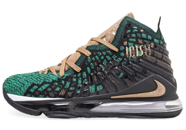 Кроссовки Nike Lebron зеленые с желтым