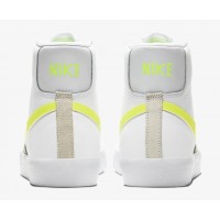 Кроссовки Nike Blazer Mid белые с салатовым