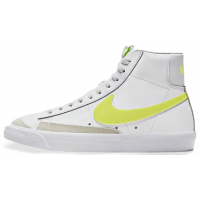Кроссовки Nike Blazer Mid белые с салатовым