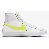 Кроссовки Nike Blazer Mid белые с салатовым