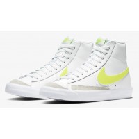 Кроссовки Nike Blazer Mid белые с салатовым