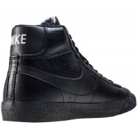 Кроссовки Nike Blazer 77 Mid All Black с мехом