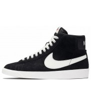 Nike Blazer 77 Mid Black White с мехом