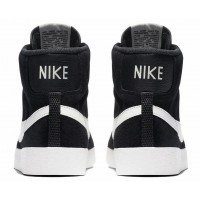 Nike Blazer 77 Mid Black White с мехом
