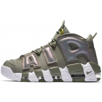 Кроссовки Nike Air More Uptempo 96 хаки с белым