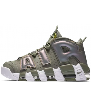 Кроссовки Nike Air More Uptempo 96 хаки с белым