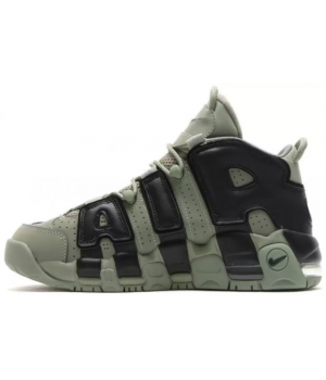 Кроссовки Nike Air More Uptempo 96 хаки с черным